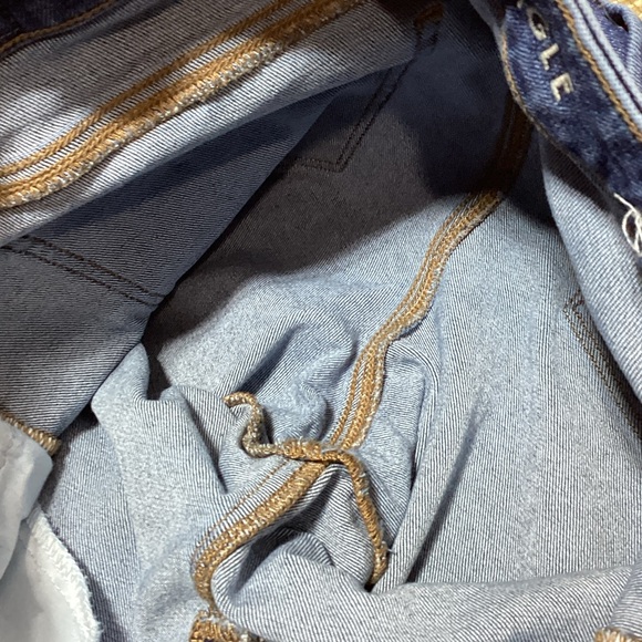 American Eagle Outfitters Blue wide leg distressed Jeans size 10 - Picture 15 of 16